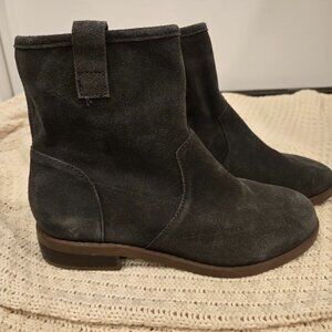 Grey suede boots
